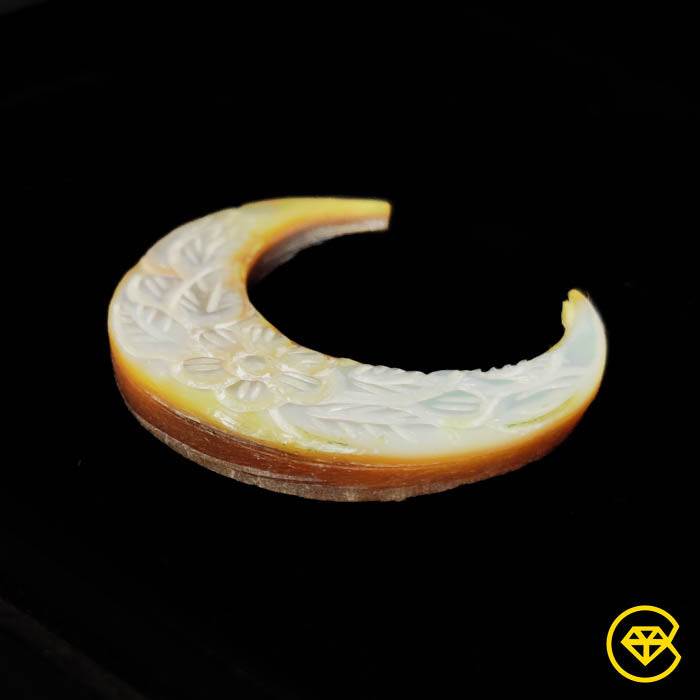 Mother Of Pearl Mughal Carving Crescent