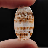 Cacoxenite in Quartz Cabochon
