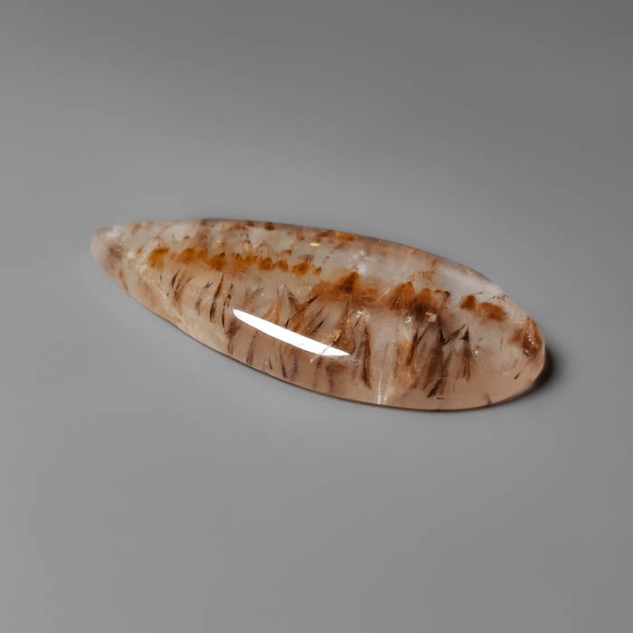 Cacoxenite in Quartz Cabochon