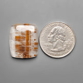 Cacoxenite in Quartz Cabochon