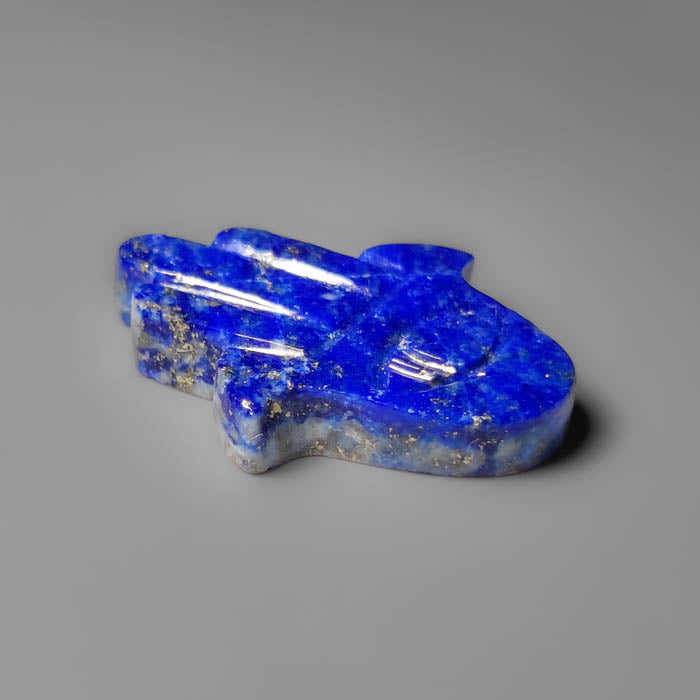 Lapis Lazuli Hamsa Hand with Evil Eye Carving