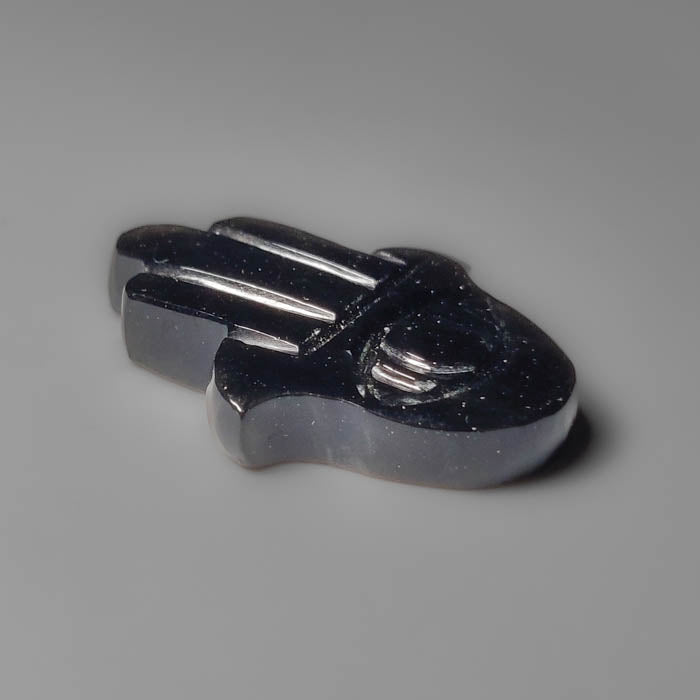 Black Onyx Hamsa Fatima Hand Carving
