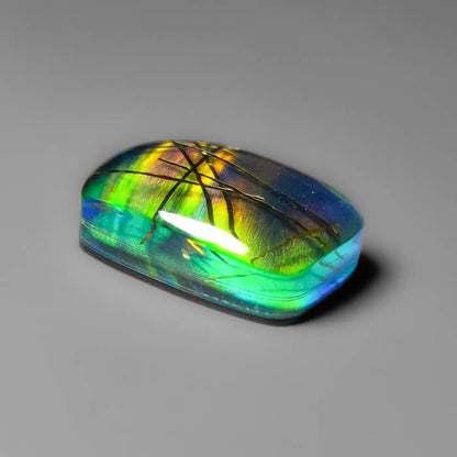 Aurora Opal With Golden Rutilated Glass Doublet