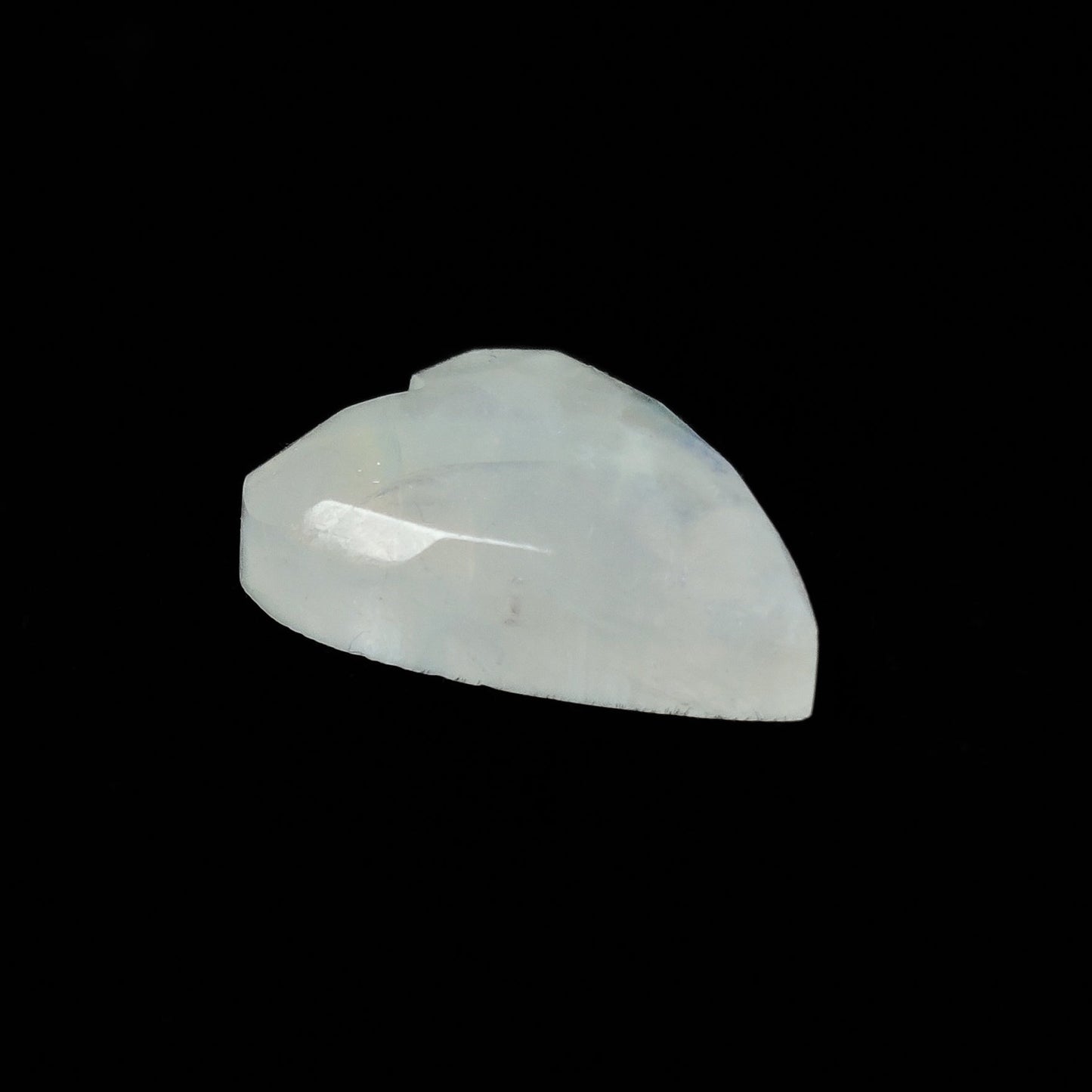 Rose Cut Rainbow Moonstone Heart Carving