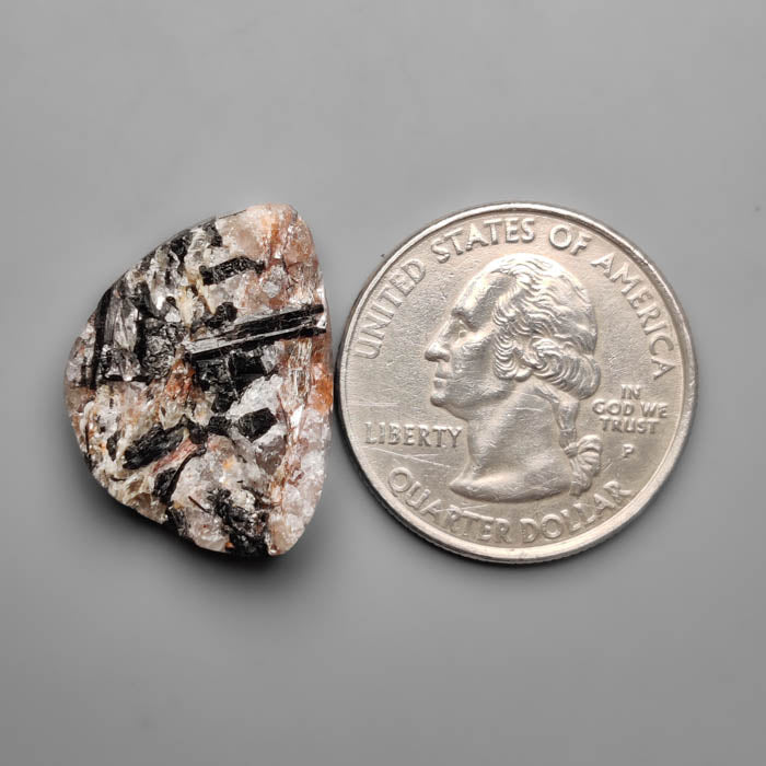Raw Face Black Tourmaline in Quartz