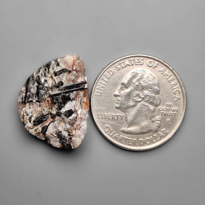 Raw Face Black Tourmaline in Quartz