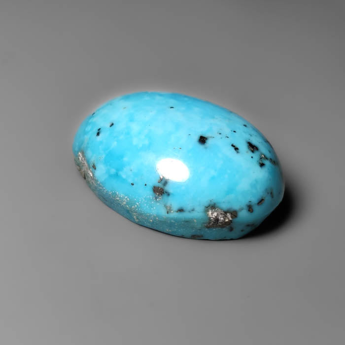 High Dome Morenci Turquoise with Pyrite Cabochon