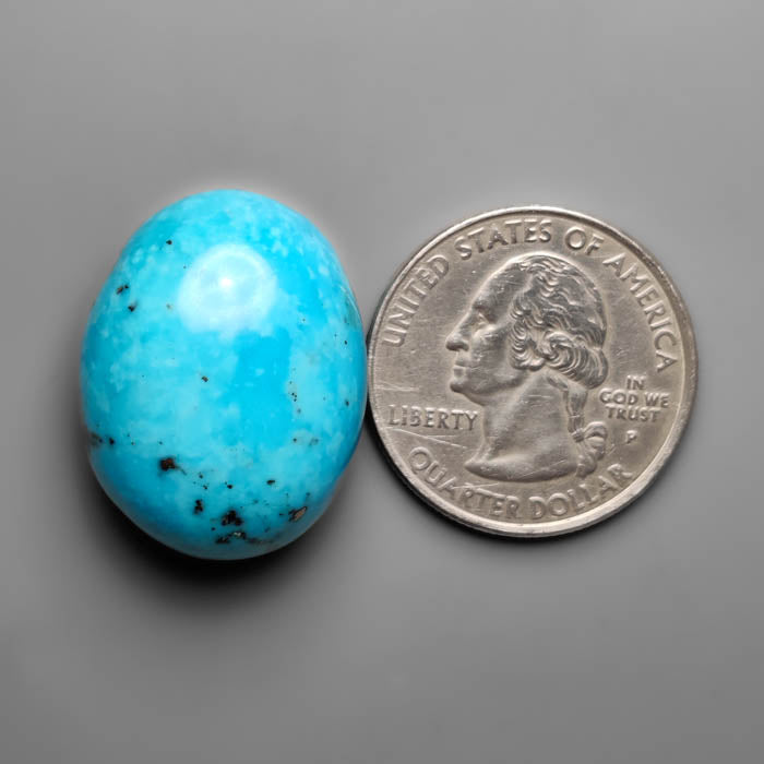 High Dome Morenci Turquoise with Pyrite Cabochon