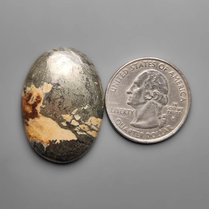 Feather Pyrite Cabochon