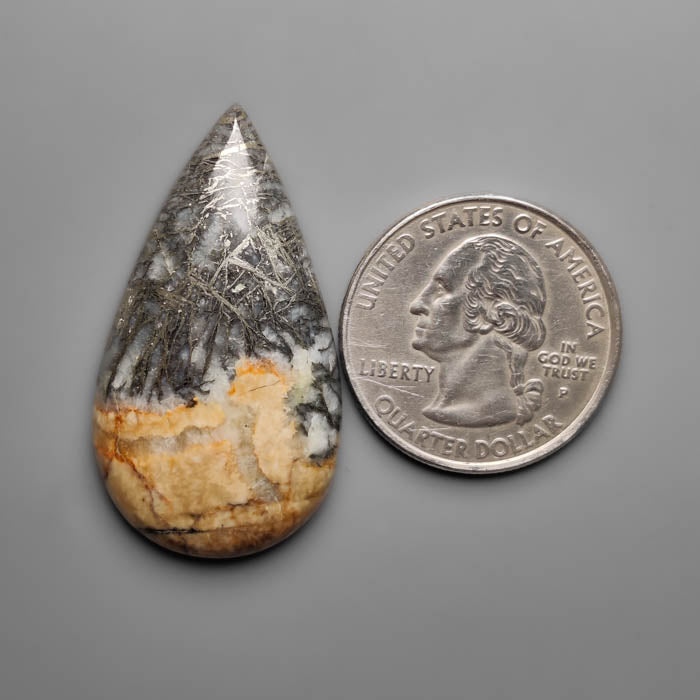 Feather Pyrite Cabochon
