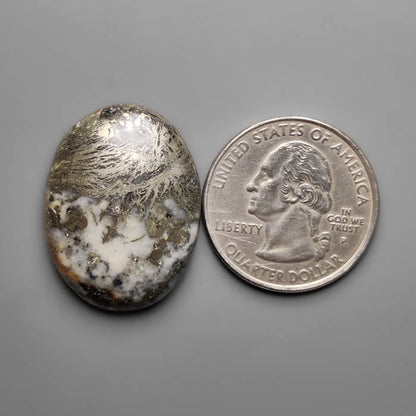 Feather Pyrite Cabochon