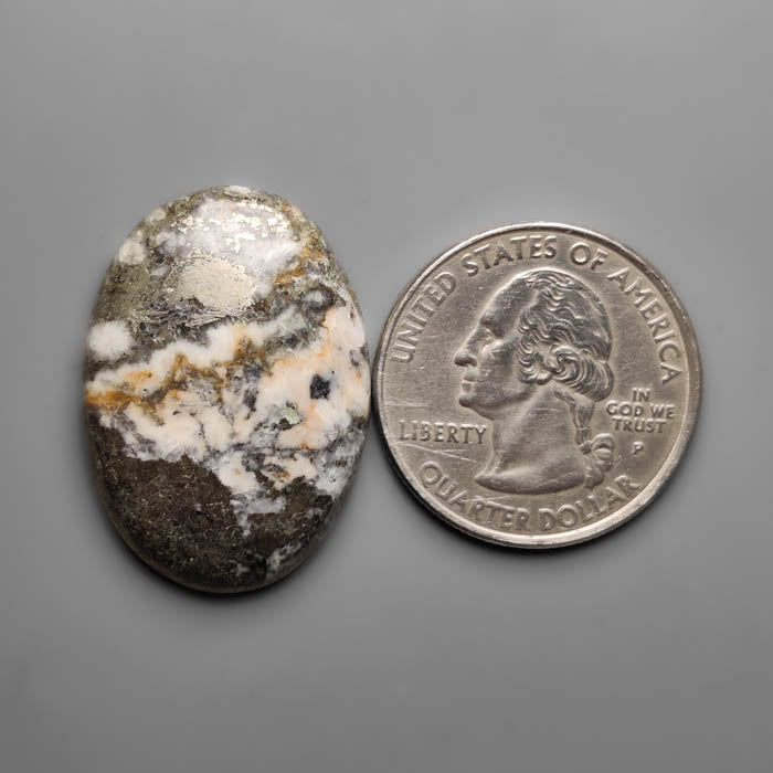 Feather Pyrite Cabochon