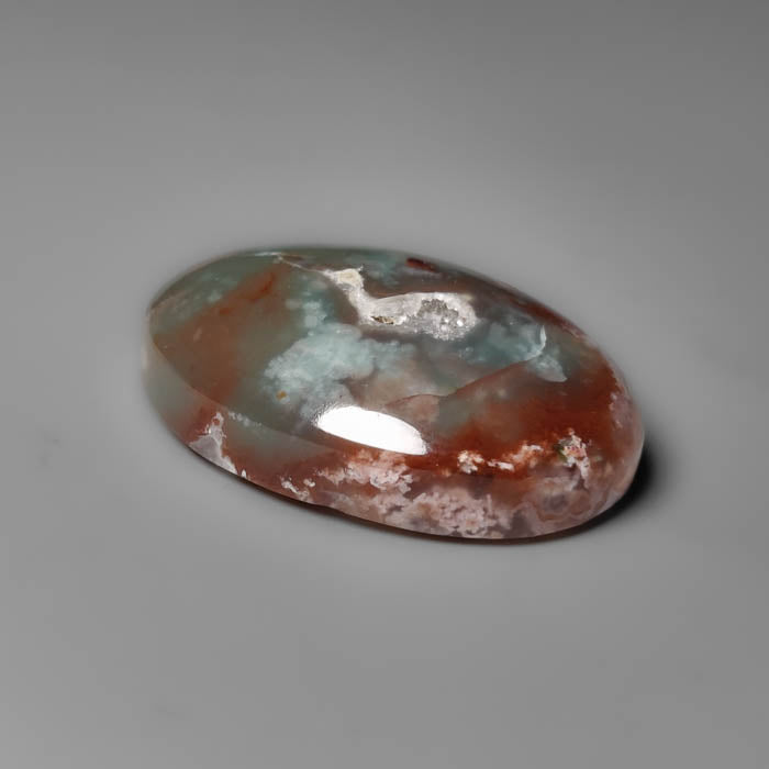 Aqua Chrysoprase Cabochon with Rare Druzy Pocket
