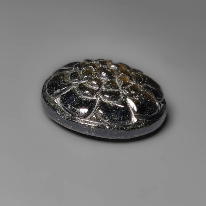 Goldsheen Obsidian Mughal Carving