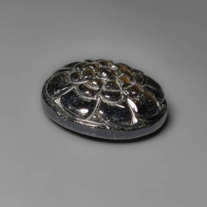 Goldsheen Obsidian Mughal Carving