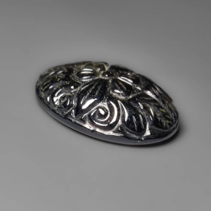 Goldsheen Obsidian Mughal Carving
