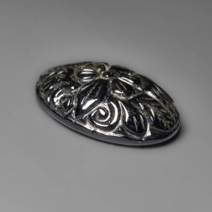 Goldsheen Obsidian Mughal Carving