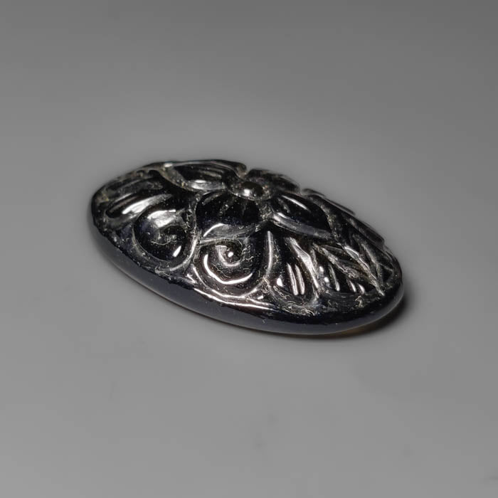 Goldsheen Obsidian Mughal Carving