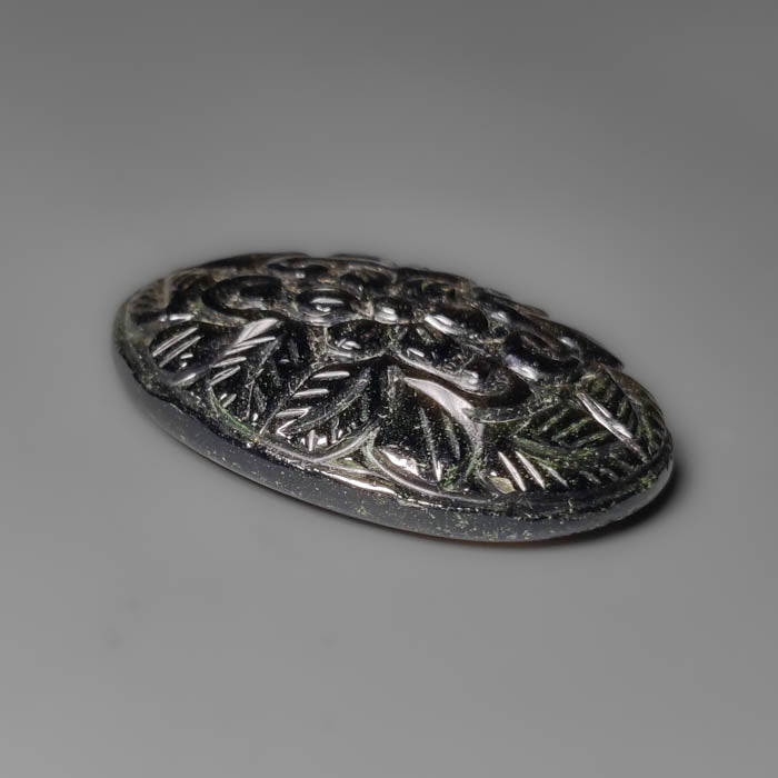 Goldsheen Obsidian Mughal Carving