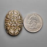 Goldsheen Obsidian Mughal Carving
