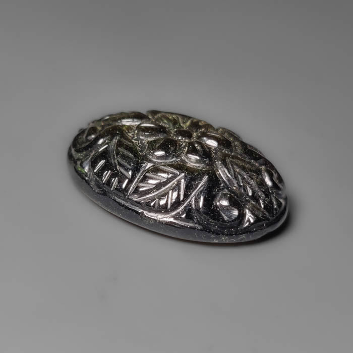 Goldsheen Obsidian Mughal Carving