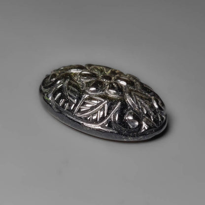 Goldsheen Obsidian Mughal Carving