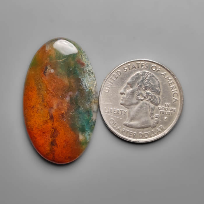 Red Moss Agate Cabochon