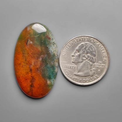 Red Moss Agate Cabochon