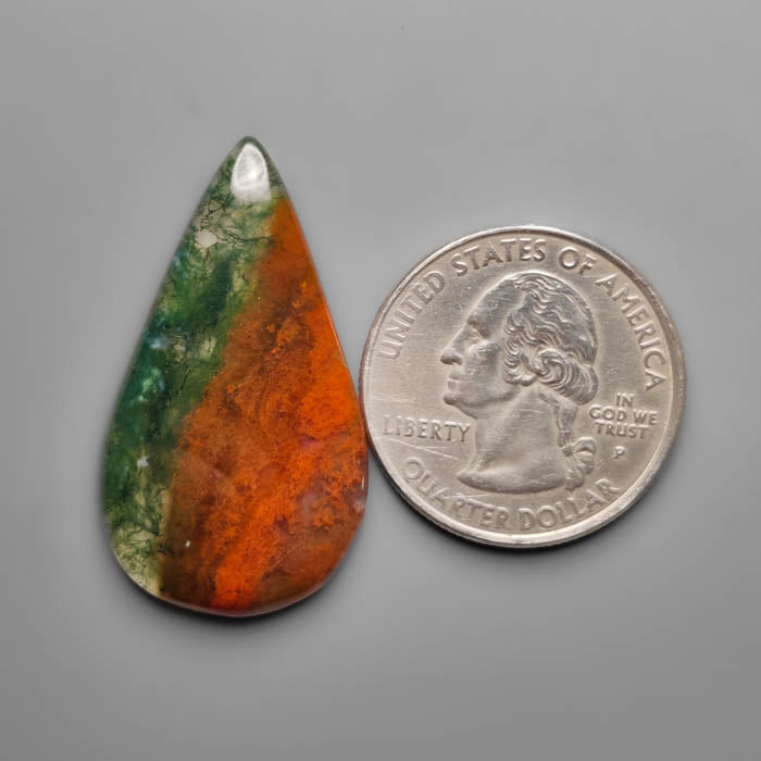 Red Moss Agate Cabochon