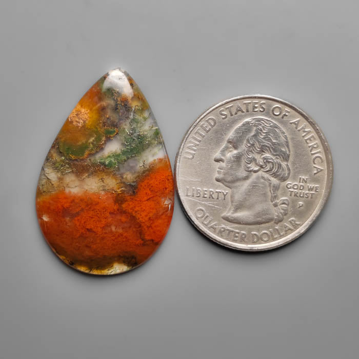 Red Moss Agate Cabochon
