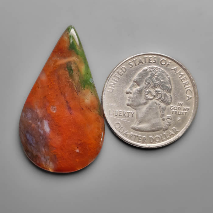 Red Moss Agate Cabochon