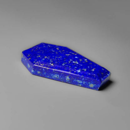 Step Cut Lapis Lazuli Coffin Carving