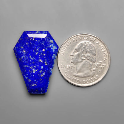 Step Cut Lapis Lazuli Coffin Carving