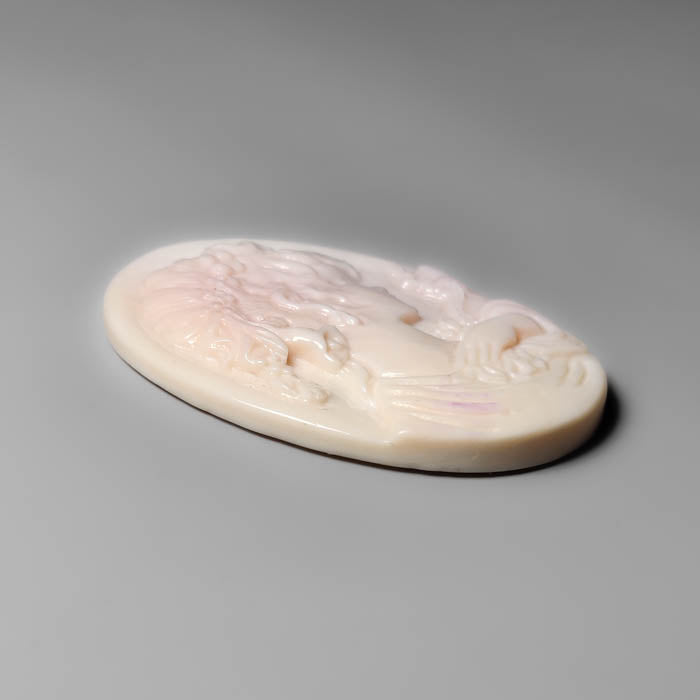 Pink Conch Shell Cameo Carving
