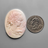 Pink Conch Shell Cameo Carving