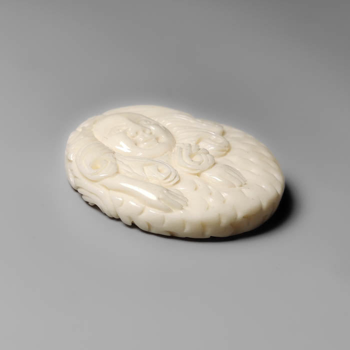 Buffalo Bone Mermaid Carving