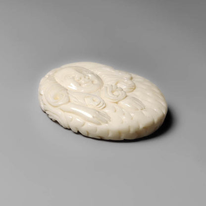 Buffalo Bone Mermaid Carving