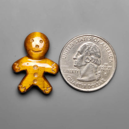 Tiger Eye Ginger Bread Boy Carving