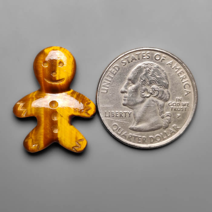 Tiger Eye Ginger Bread Boy Carving