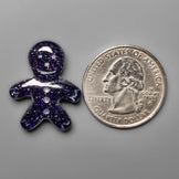 Blue Goldstone Ginger Bread Boy Carving