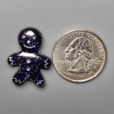 Blue Goldstone Ginger Bread Boy Carving