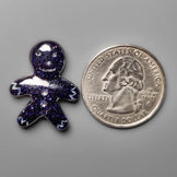 Blue Goldstone Ginger Bread Boy Carving