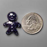 Blue Goldstone Ginger Bread Boy Carving