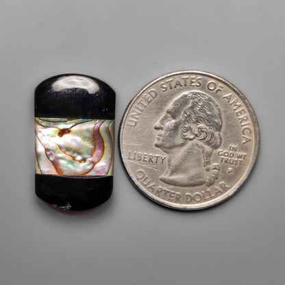 Black Onyx Inlay Abalone Shell