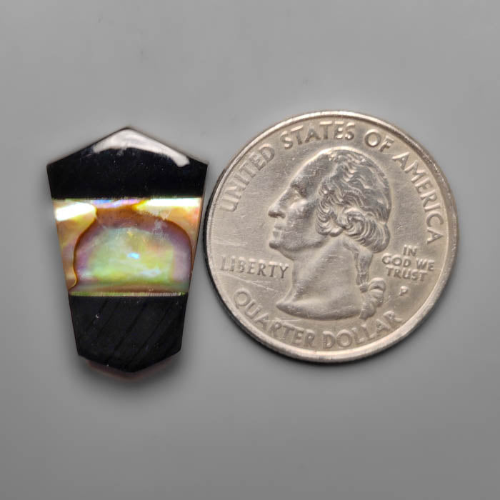 Black Onyx Inlay Abalone Shell