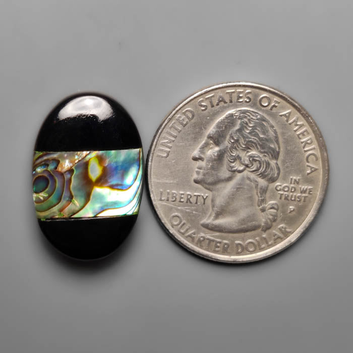 Black Onyx Inlay Abalone Shell