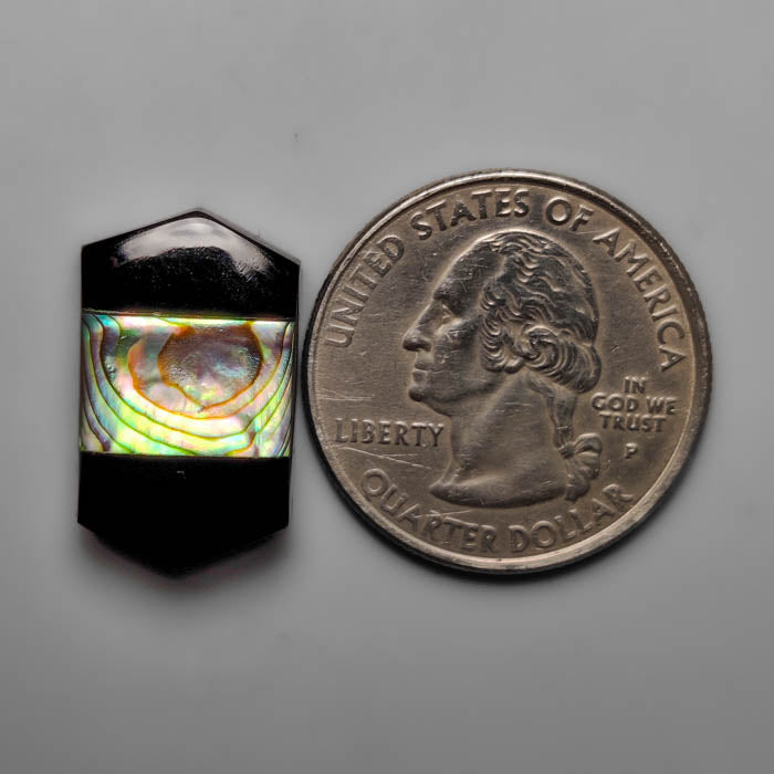 Black Onyx Inlay Abalone Shell
