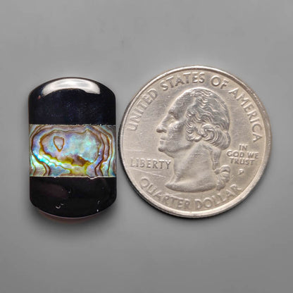 Black Onyx Inlay Abalone Shell