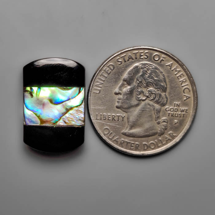 Black Onyx Inlay Abalone Shell