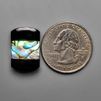 Black Onyx Inlay Abalone Shell